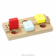 Brinquedos de inteligência de madeira tratados com diversão interativa